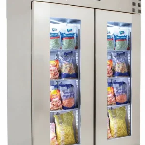 Vriezer met glazen deuren - 1400 liter - circulerende lucht - 1400x810(h)2050mm Koopje