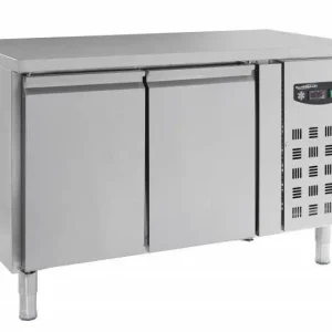 Hoge Kwaliteit Vrieswerkbank RVS - 2 Deurs- op Staanpoten - 272 Liter -136x70x(h)86cm