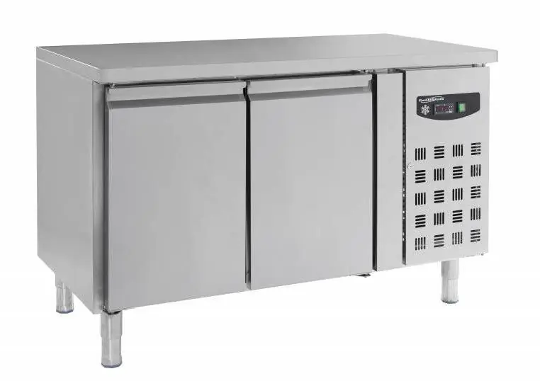 Hoge Kwaliteit Vrieswerkbank RVS - 2 Deurs- op Staanpoten - 272 Liter -136x70x(h)86cm