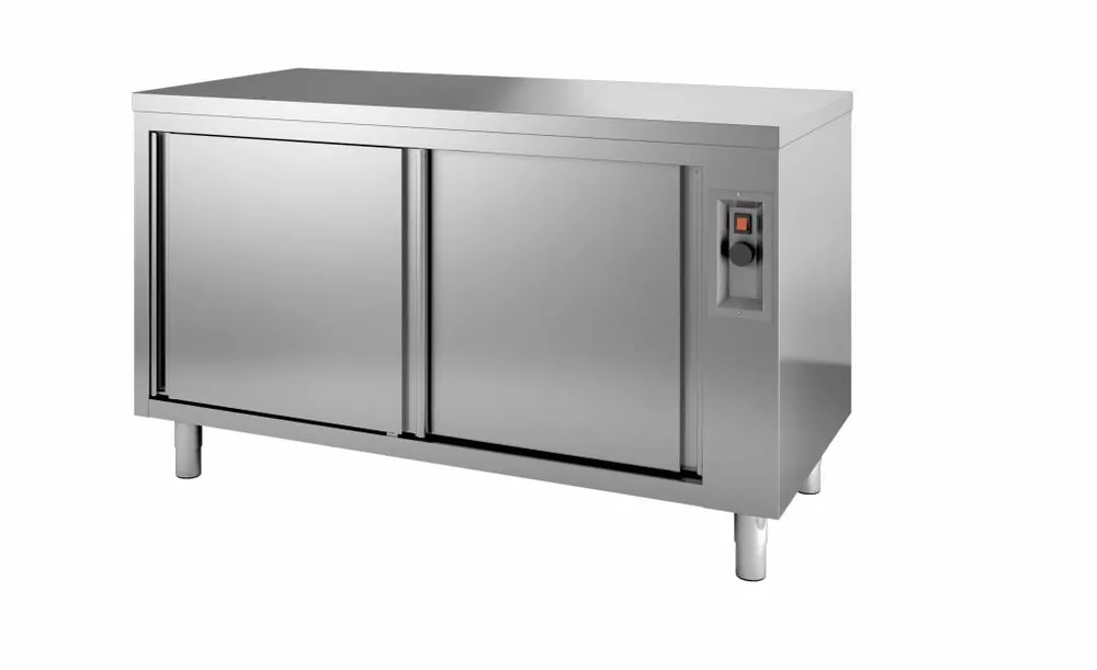 Aanbieding warmhoudkast - roestvrij staal - 1200x600x(h)850mm - 2 deuren