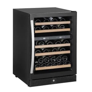 Beste Prijs Wijnkoelkast Zwart - 51-52 Flessen - 165 Liter - met LED Verlichting - 595x655x(H)860mm