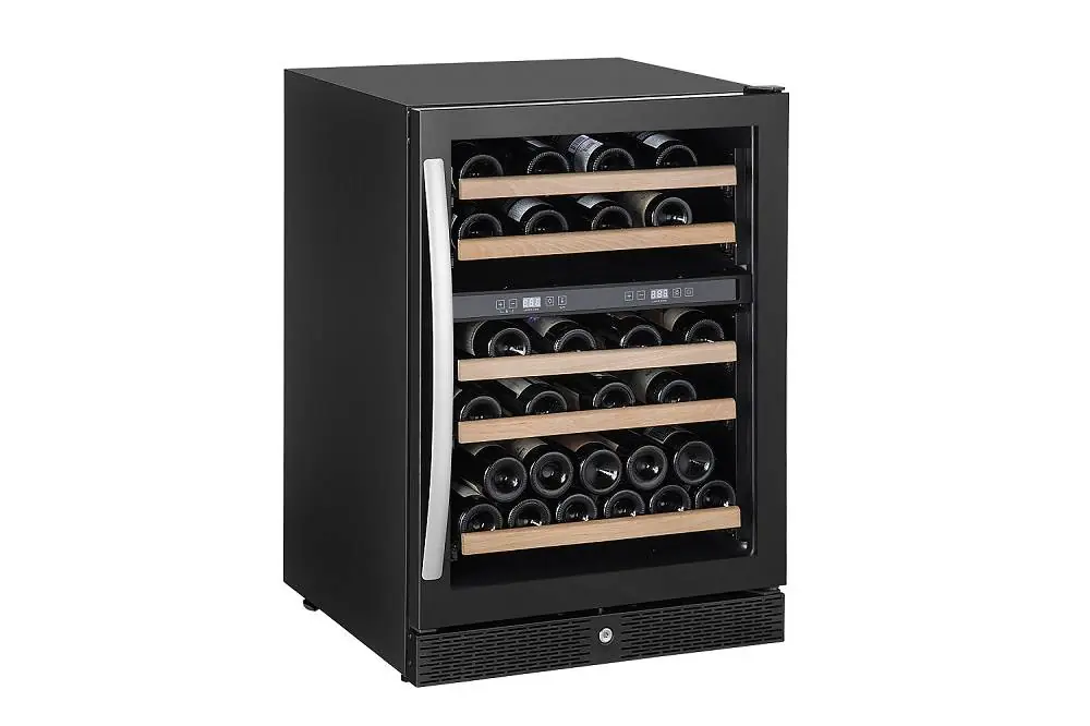 Beste Prijs Wijnkoelkast Zwart - 51-52 Flessen - 165 Liter - met LED Verlichting - 595x655x(H)860mm