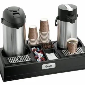 Korting Koffiestation kunststof - 5 opbergvakken - 660x340x(h)145mm