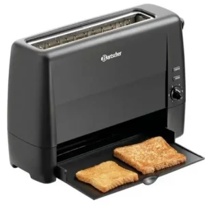 Toaster Zwart Kunststof - 1 Sleuf - 1300W Flitsaanbieding