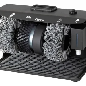 Schoenpoetsmachine SUPERDELUXE - 3 Borstels - met Draaggreep - 400x240x260(h)mm Lage Kosten