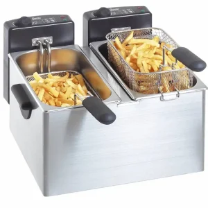 Dubbele Frituur - 2x4 Liter - 2x2,2kW - 400x400x(H)280mm Rechtstreeks Van De Fabrikant