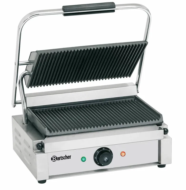 Bestel Nu Electrische contact grill "Panini" - Geribd/Geribd - 41x37x(h)20 - 2200W