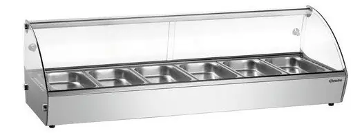 Opzet Warmhoudvitrine - 800W - Incl. 6x GN1/3 Bakken - 1135x420x335(h)mm Koop Vandaag