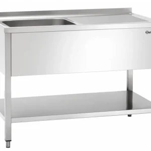 Koop Vandaag Spoeltafel - 1 Spoelbak - 1200x700x850-900(h) - Afdruipvlak Links - ZEER LUXE Scotch-Brite Gepolijst