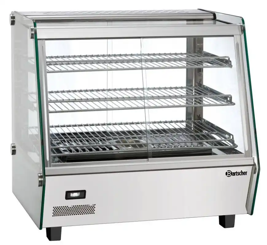 Fabrieksprijs Warmhoudvitrine RVS - 3 Roosters - Beide Zijde 2 Schuifruiten - LED Verlichting - 695x595x(h)685mm