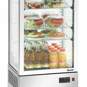 Mini koelvitrine - roestvrij staal - 78 liter - 430x390x(h)986mm Hete Deal