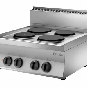 Flitsaanbieding Kooktoestel met 4 Elektrischekookplaten - 8,2 kw - 700x650x(H)295mm