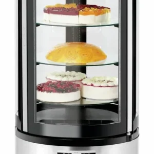 Aanbieding Taartvitrine - 100 liter - roterende klemborden - Ø 495x(h)1065mm