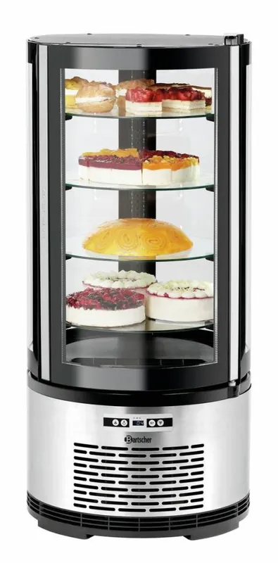 Aanbieding Taartvitrine - 100 liter - roterende klemborden - Ø 495x(h)1065mm