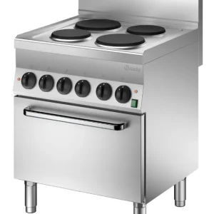Tijdelijk Beschikbaar Elektrisch fornuis 650 serie - elektrische oven - 4 kookplaten rond - 700x650x(h)870mm