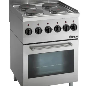 Elektrisch fornuis 600 serie - Elektrische oven - 4 kookzones rond - 600x600x(h)900mm Laatste Kans
