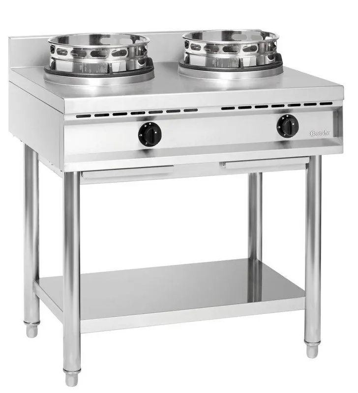 Gas wokplaat 2 extra sterke branders - 20.000W Weekendaanbieding
