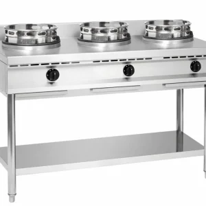 Gas wokplaat 3 extra sterke branders - 30.000W Weekendaanbieding