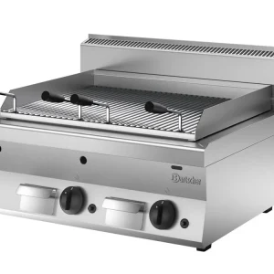 Nieuw Lavasteengrill Gas RVS - Tafelmodel - met Grillplaat - 80x65x(h)29.5cm - 14KW