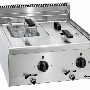 Populair Elektrische Friteuse - Vast Element - 2 x 6L - Serie 600 - 400V - 6,6kW - 600x600x(H)290mm