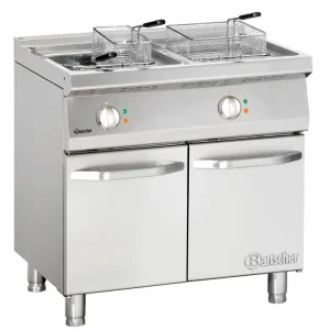 Friteuse - Elektrisch - 2 x 15 Liter - 400V - 30kW - Met Onderstel - 800x700x(h)850-900 mm Actieprijs