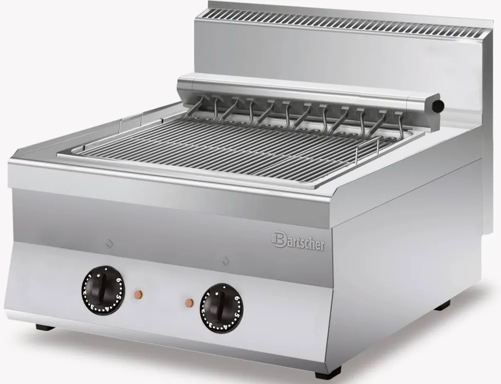 Beperkte Voorraad Bakplaat - Elektrisch - Rooster met 2 Grillzones - 80x65x(h)30cm - 400V/8,16kW