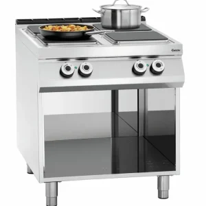 Superprijs Elektrisch fornuis 900 serie - Onderbouw open - 4 kookzones vierkant - 800x900x(h)900-950mm