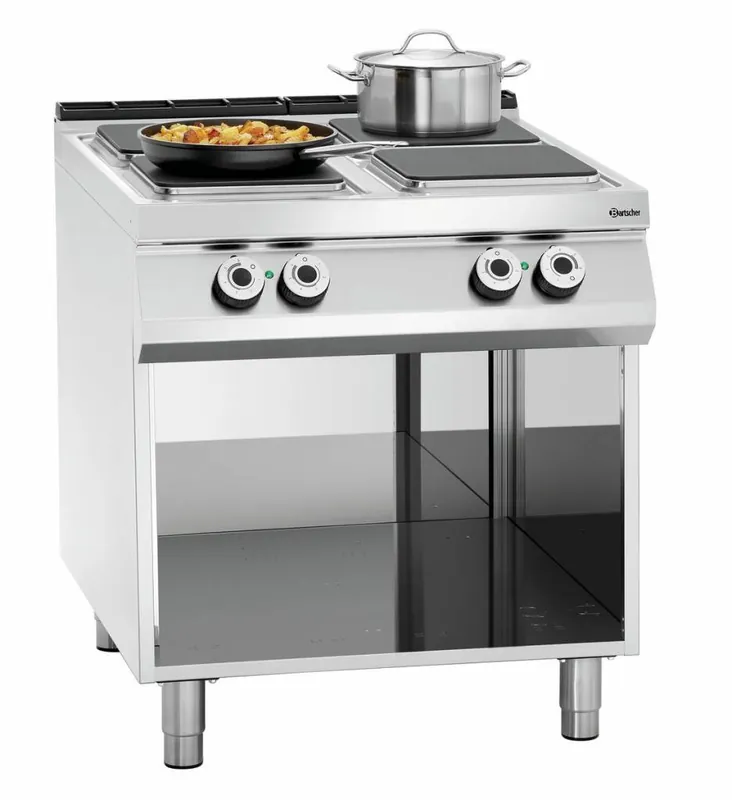 Superprijs Elektrisch fornuis 900 serie - Onderbouw open - 4 kookzones vierkant - 800x900x(h)900-950mm