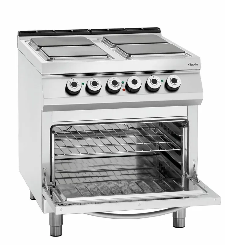 Elektrisch fornuis 900 serie - elektrische oven - 4 kookzones vierkant - 800x900x(h)900-950mm Veilige Betaling