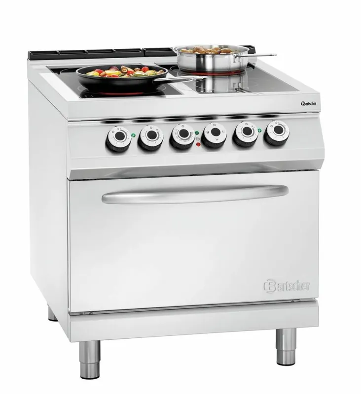 Keramisch fornuis 900 serie - elektrische oven - 4 velden - 800x900x(h)900-950mm Gereduceerde Prijs