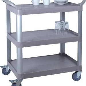 Serveerwagen grijs 3 niveaus - Saro - 845x430x(h)950mm Direct Verzonden