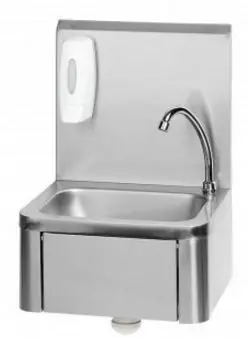 Handwasbak kniebediening - zeepdispenser + mengkraan - 400x340x(h)595mm Bestseller