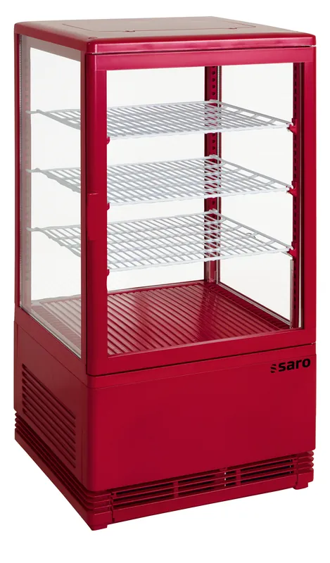 SARO Mini-koelvitrine 70 liter model SC 70 rood Merkproduct