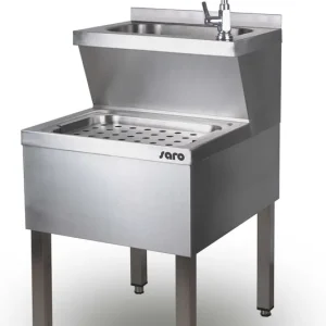 RVS handwasbak met gootsteen - Saro - 500x700x(h)850mm Beperkte Voorraad