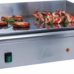 Gecertificeerd Grillplaat Elektrisch RVS - Glad - 2400W - 550x380x240(h)mm