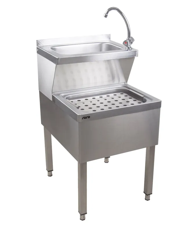 RVS Handwasbak Gecombineerd - Gootsteen - 500x600x(H)850mm Koopje