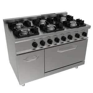 SARO Gasfornuis met electrische oven model E7/KUPG6LE Exclusieve Aanbieding