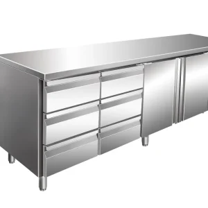 Korting SARO koeltafel, 2 deuren + 2x 3-ladenset, KYLJA 4150 TN