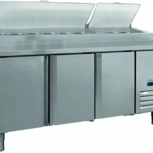 Beperkt Aanbod Saladette RVS - 3 Deurs - 1/1GN Opzet (excl. Bakken) - 1795x700x1042(h)mm