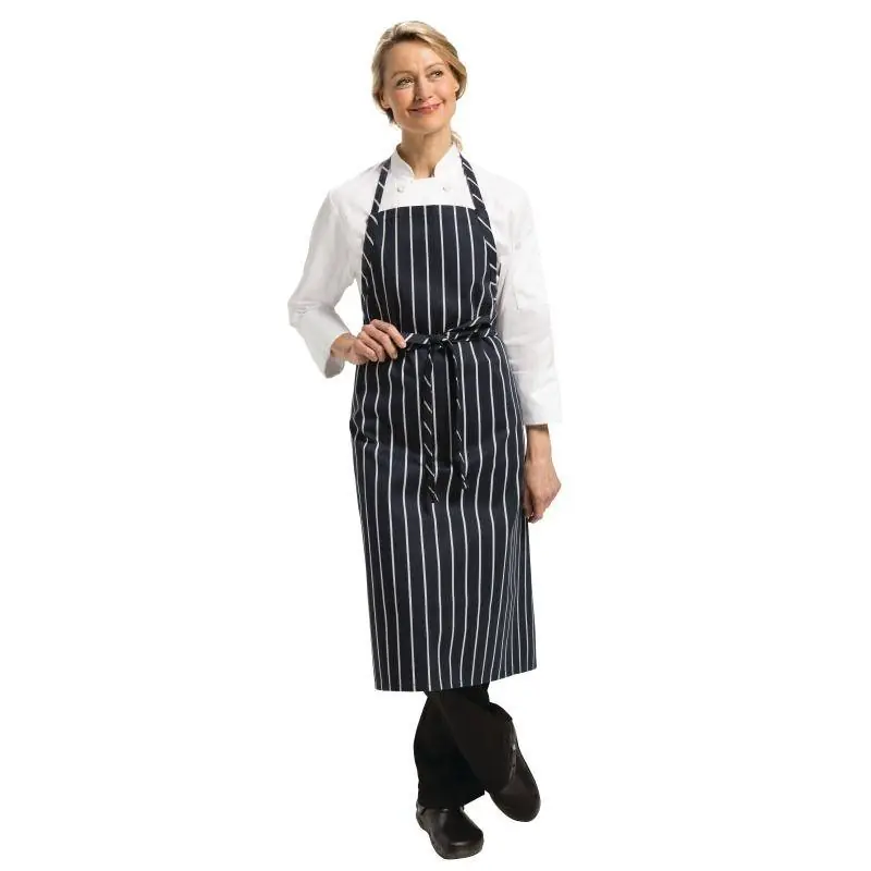 Geweven Schort - Chef Works - Blauw/Wit Gestreept - 990(l)x940(b)mm Snelle Levering