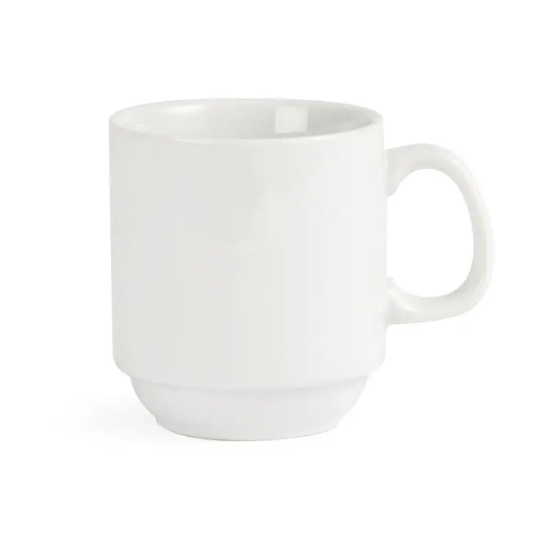 Mok Stapelbaar - Olympia Wit Porselein - 300ml - 12 Stuks Speciale Aanbieding