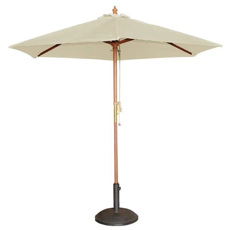 Meest Verkocht Parasol Rond met Katrolmechanisme - Kleur Ecru - 2,5 meter Ø