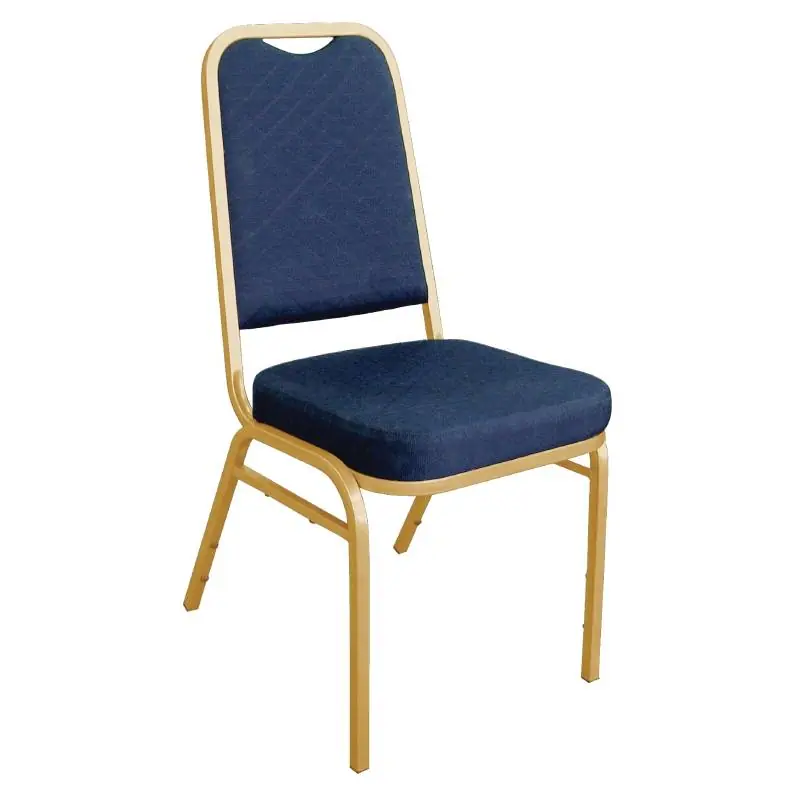 Banketstoelen Stapelbaar met Rechte Rug - Weerbestendig - Blauw - Prijs per 4 stuks Populair