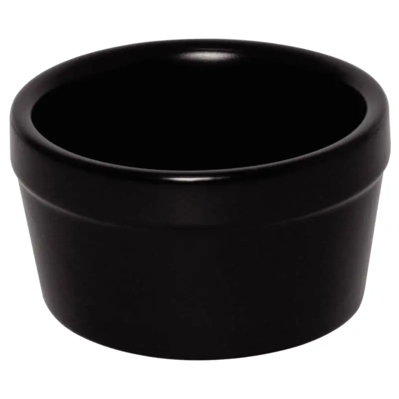 Ramekin Glad - Olympia Zwart Porselein - Ø95x45mm - 6 Stuks Superprijs