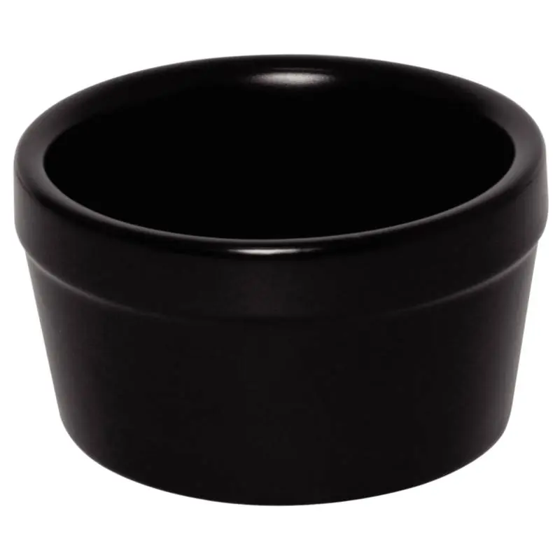 Ramekin Glad - Olympia Zwart Porselein - Ø77x45mm - 6 Stuks Koopje