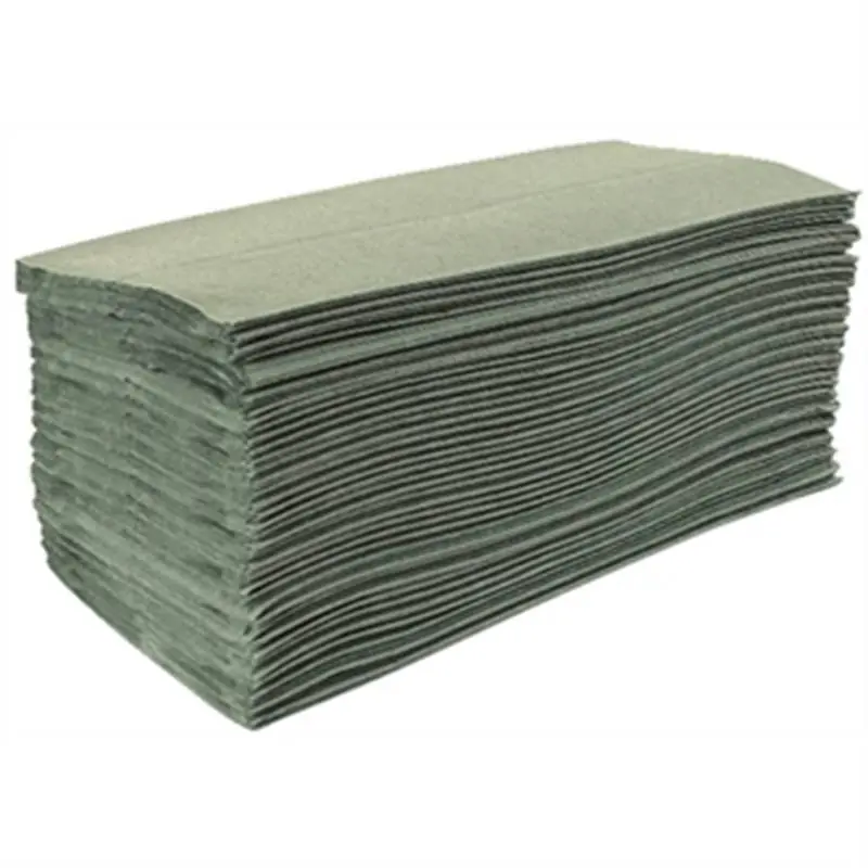 Seizoensaanbieding Jantex groen Z-Gevouwen handdoeken, 1-laags (Box 15)