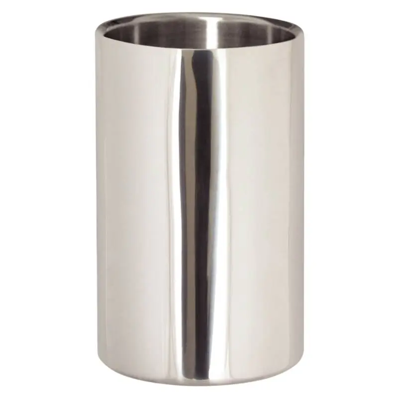 Wijnkoeler / Champagnekoeler - Gepolijst RVS - Ø12cm x 19,5(h)cm Koop Vandaag