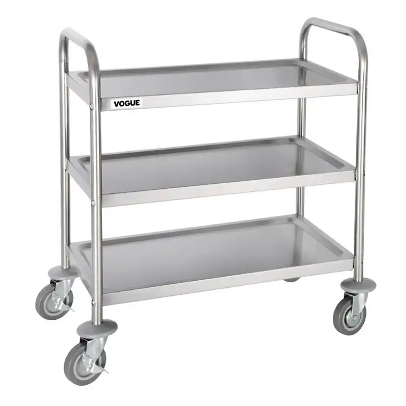 Meest Verkocht RVS serveerwagen 3 niveaus - 710x405x(h)810(H)mm