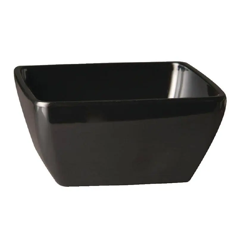 Veilige Betaling Pure Vierkante Kom - Zwart Melamine - 190x190mm