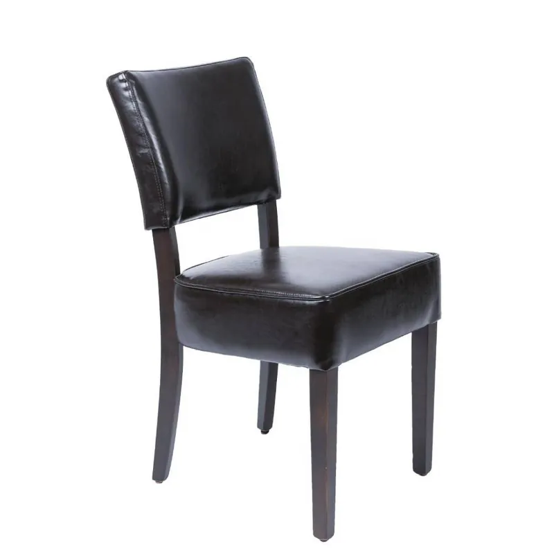 Kunstlederen stoel Ruig - Donkerbruin - Prijs per 2 stuks - 426x450x(h)858mm Voordeelprijs